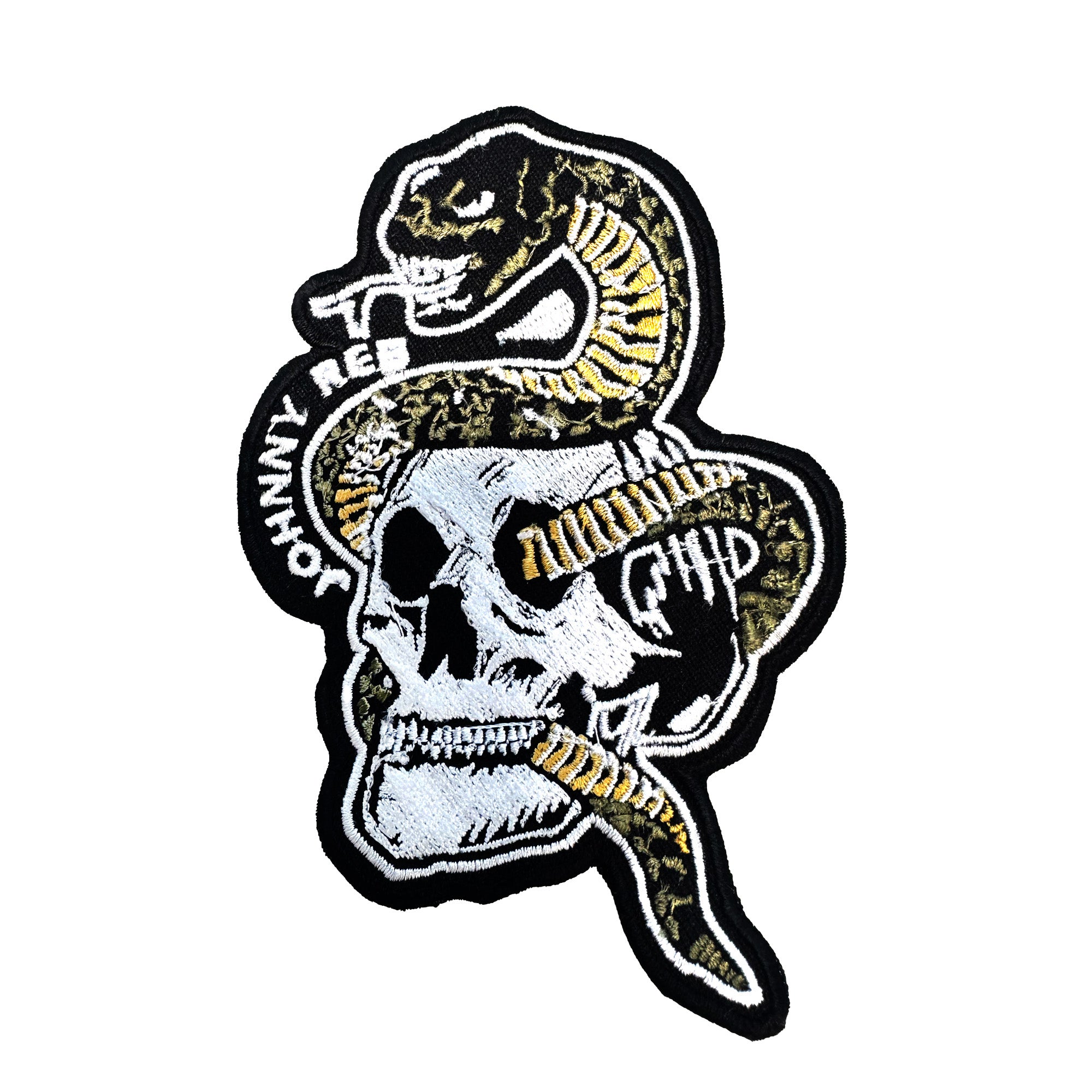 Snake & Skull Patch - Olive