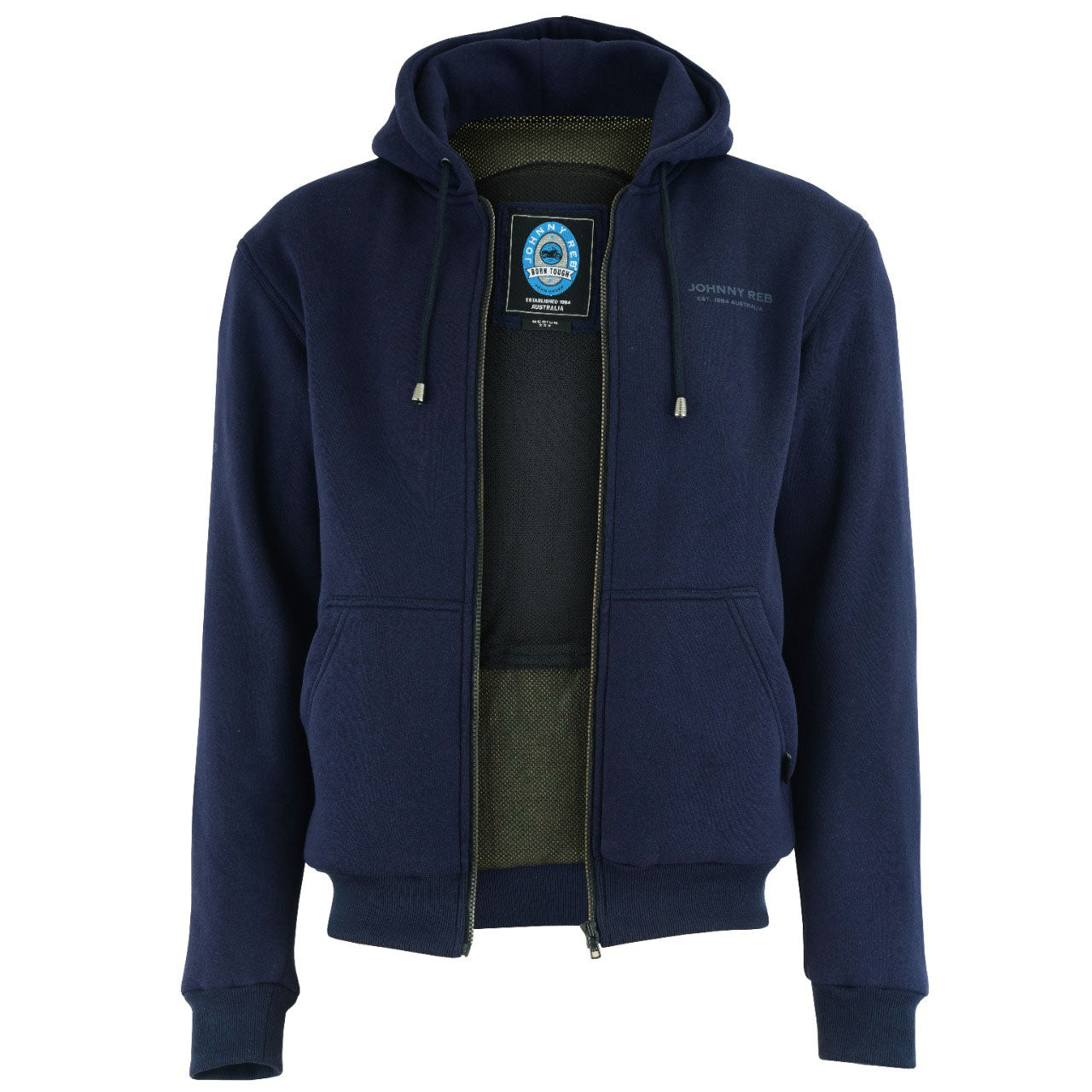 Johnny Reb Men's Hume Protective Full Zip Hoodie - Navy