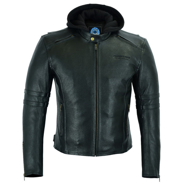 Men's Hawkesbury Leather Jacket | Removable Hood